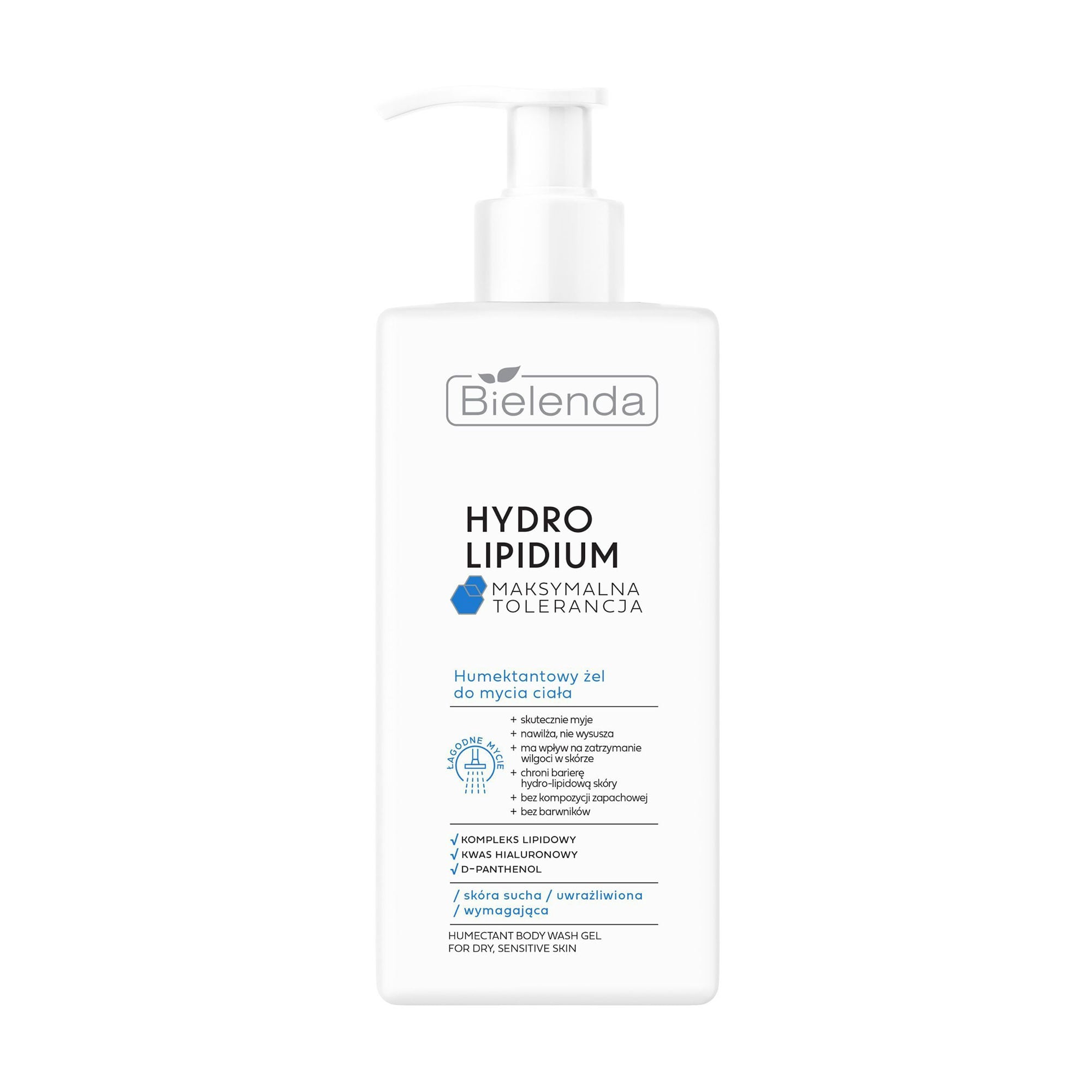 Зволожувальний гель для душу Bielenda Hydro Lipidium Humectant Body Wash Gel, 300 мл