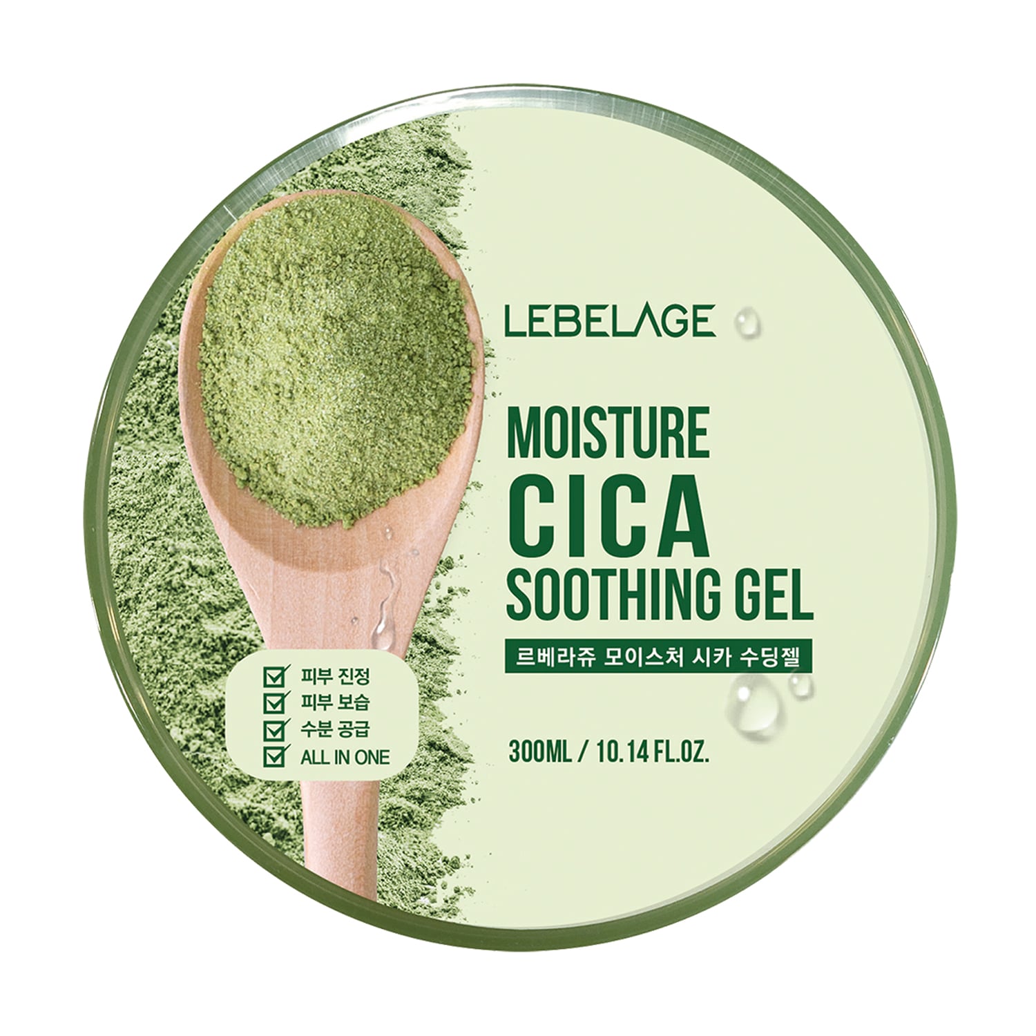 Зволожувальний гель для обличчя та тіла Lebelage Moisture Cica Soothing Gel, 300 мл
